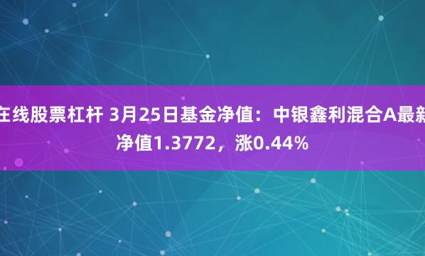 在线股票杠杆 3月25日基金净值：中银鑫利混合A最新净值1.3772，涨0.44%