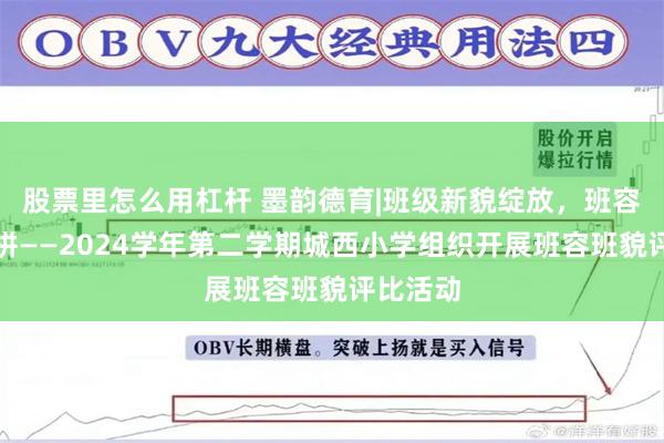 股票里怎么用杠杆 墨韵德育|班级新貌绽放，班容风采比拼——2024学年第二学期城西小学组织开展班容班貌评比活动