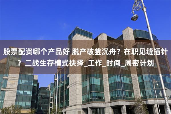 股票配资哪个产品好 脱产破釜沉舟？在职见缝插针？二战生存模式抉择_工作_时间_周密计划