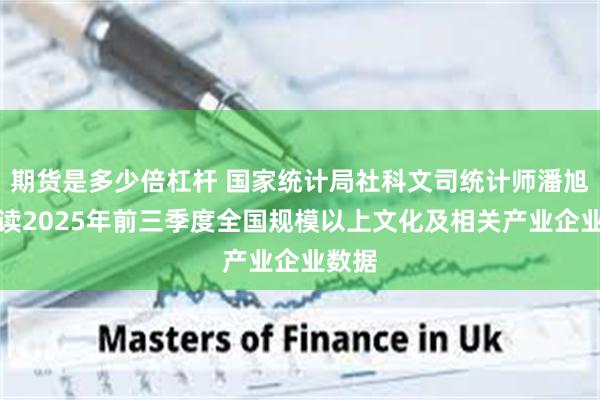 期货是多少倍杠杆 国家统计局社科文司统计师潘旭华解读2025年前三季度全国规模以上文化及相关产业企业数据